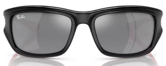 RB477 RAY-BAN RB4405M F6016G 59 BLACK ON RED / SILVER