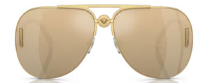 VE223 VERSACE VE2255 100203 63 GOLD  / CLEAR MIRRORED REAL YELLOW GOLD