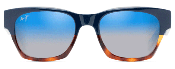 MJM090 MAUI JIM VALLEY ISLE DBS780-03 54 NAVY WITH TORTOISE  / DUAL MIRROR BLUE TO SILVER