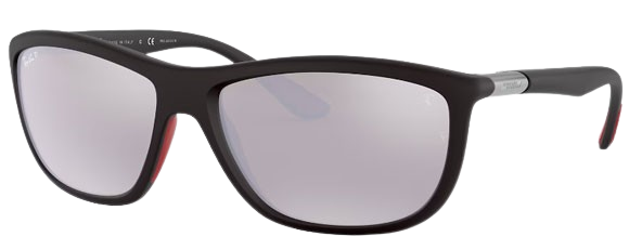 H152 RAY BAN FERRARI RB8351M F602H3 60 BLACK BROWN MIRRORED SILVER P A Million Sunglasses