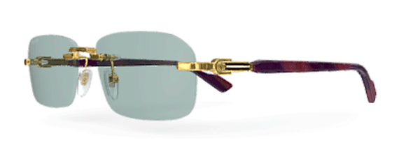 G185 GUCCI GG1221S 003 56 GOLD - BURGUNDY - GREEN – A 