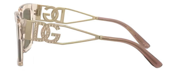 DG48 DOLCE & GABBANA DG4446B 343203 53 TRANSPARENT CAMEL / CLEAR MIRRORED REAL YELLOW GOLD