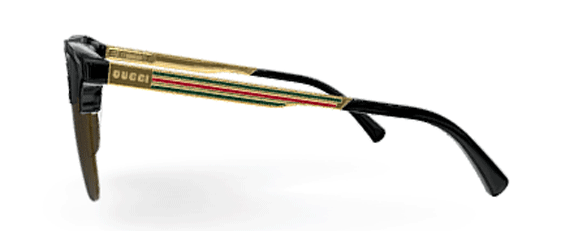 Gucci sunglasses black shop gold