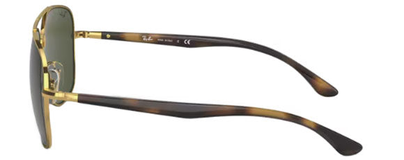 Ray-Ban RB3683 Sunglasses Gold Brown 56-15-135 Ray-Ban RB3683 L (56 - 15) with Brown lenses and Gold frame  main image 3