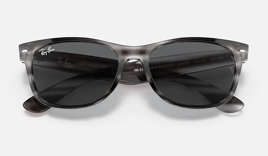 A14 RAY BAN NEW WAYFARER COLOR MIX RB2132 6430B1 STRIPED GREY DARK G