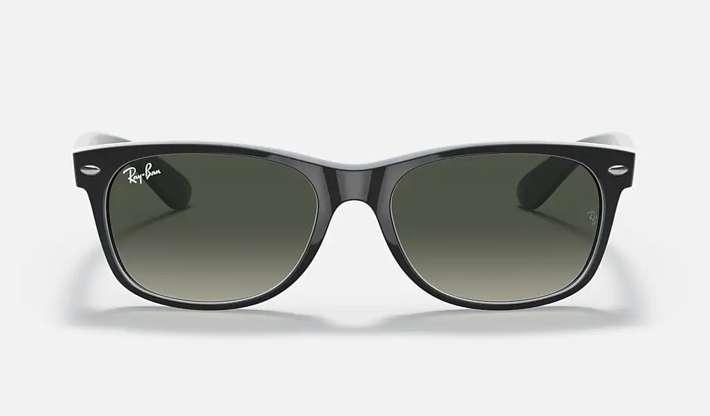 A49 RAY-BAN NEW WAYFARER RB2132 630971 58 MATTE BLACK ON OPAL ICE