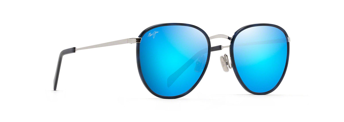 MJ480 MAUI JIM NONI B854-03 54 NAVY WITH SILVER / BLUE HAWAII – A