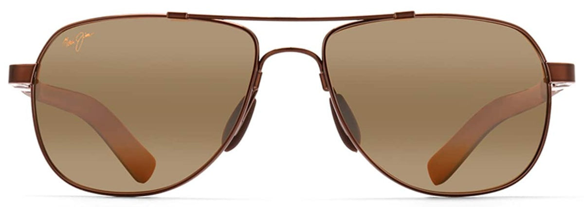 MJ327 MAUI JIM GUARDRAILS H327-23 58 METALLIC GLOSS COPPER / HCL