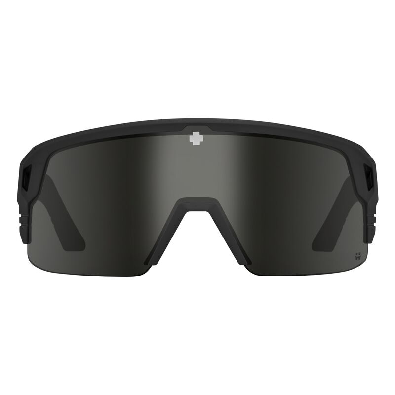 SY027 SPY MONOLITH 5050 6700000000154 142 MATTE BLACK  HAPPY GRAY GREEN WITH BLACK SPECTRA MIRRORED
