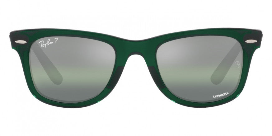 RB127 RAY-BAN WAYFARER RB2140 6615G4 50 TRANSPARENT GREEN / DARK
