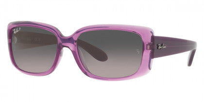 Ray-Ban サングラス パープル系 偏光レンズRB4389 RB086 RAY-BAN RB4389 6443M3 58 TRANSPARENT VIOLET / GRAY GRADIENT