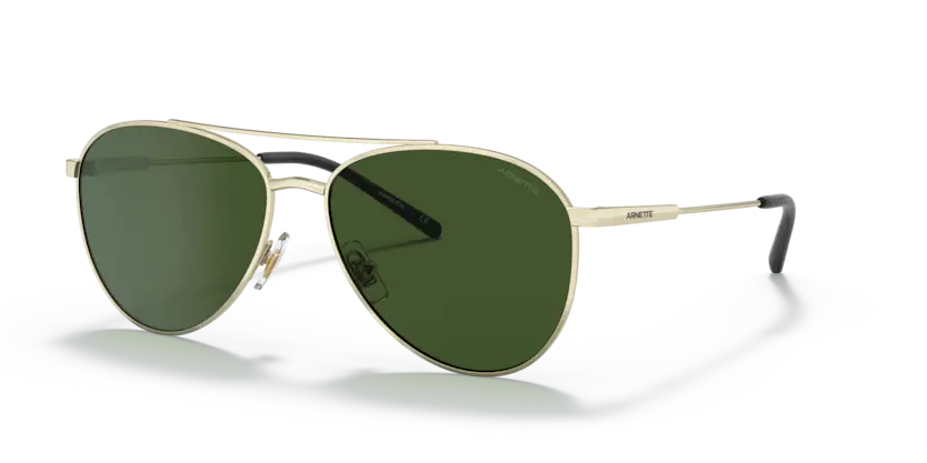 N35 ARNETTE SIDECAR AN3085 739/71 58 BRUSHED LIGHT GOLD / DARK GREEN