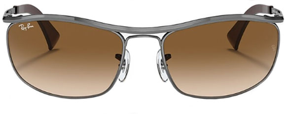D201 RAY-BAN OLYMPIAN RB3119 916451 62 POLISHED GUNMETAL  LIGHT BROWN GRADIENT