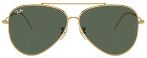 RB335 RAY-BAN AVIATOR REVERSE  RBR0101S 001/VR 62 GOLD / GREEN