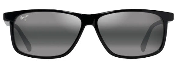 MJM129 MAUI JIM PULAMA 618-02 59 SHINY BLACK  / NEUTRAL GREY