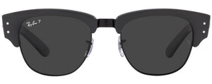 RB013 RAY-BAN MEGA CLUBMASTER RB0316S 136748 53 GRAY ON BLACK  BLACK POLARIZED