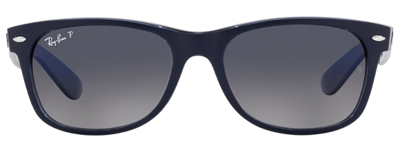 B125 RAY BAN NEW WAYFARER RB2132 660778 55 MATTE BLUE ON TRANSPARENT B A Million Sunglasses