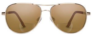 SR13 SUNCLOUD AVIATOR READER 1.50 S-AVPPBRGD150 GOLD  / BROWN POLARIZED