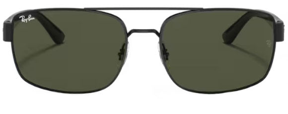 RB645 RAY-BAN RB3687 002/31 61 BLACK / GREEN