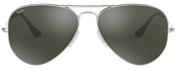 Z17 RAY-BAN AVIATOR LARGE METAL RB3025 W3277 58 SILVER  GRAY MIRRORED