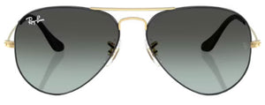 RB569 RAY-BAN AVIATOR LARGE METAL RB3025 9271GK 58 BLACK ON ARISTA / BLUE VINTAGE GRADIENT BLACK