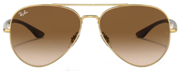RB526 RAY-BAN RB3675 001/51 58 ARISTA GOLD / CLEAR GRADIENT BROWN