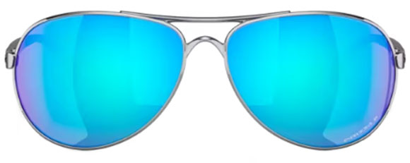R59 OAKLEY FEEDBACK OO4079 407933 59 POLISHED CHROME / PRIZM SAPPHIRE IRIDIUM POLARIZED