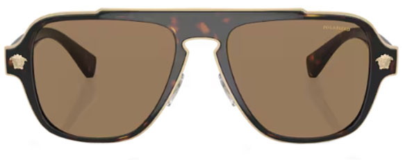 VE199 VERSACE VE2199 1252LA 56 HAVANA  / ORANGE POLARIZED