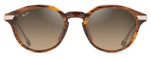 MJM140 MAUI JIM MOMI HS622-10 49 SHINY DARK HAVANA WITH GOLD  / HCL BRONZE