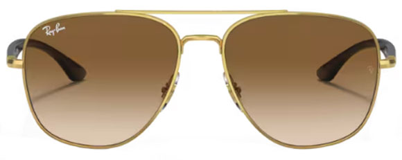 RB555 RAY-BAN RB3683 001/51 59 ARISTA GOLD / BROWN