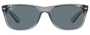 A26 RAY-BAN NEW WAYFARER RB2132 64503R 52 TRANSPARENT GRAY / DARK BLUE POLARIZED