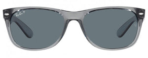 A26 RAY-BAN NEW WAYFARER RB2132 64503R 52 TRANSPARENT GRAY / DARK BLUE POLARIZED