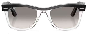 RB692F RAY-BAN WAYFARER RB2240F 129432 52 BLACK ON TRANSPARENT / CLEAR GRADIENT GREY