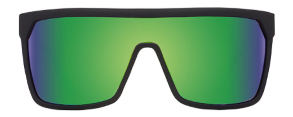 SY034 SPY FLYNN 670323374225 134 MATTE BLACK / HAPPY BRONZE WITH GREEN SPECTRA MIRRORED