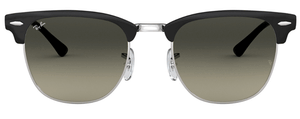 C98  RAY-BAN CLUBMASTER METAL RB3716 900471 51 BLACK ON SILVER / LIGHT GRAY GRADIENT DARK GRAY