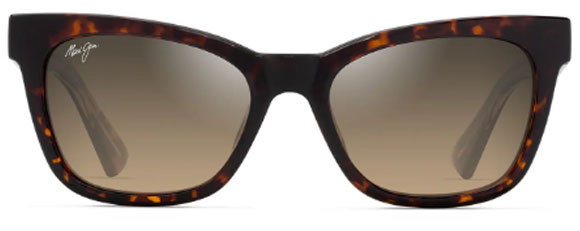 MJM189 MAUI JIM HIWAHIWA HS689-10 SHINY HAVANA WITH TRANSLUCENT LIGHT YELLOW / HCL BRONZE
