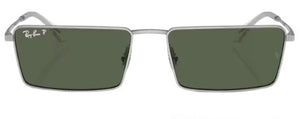 RB440 RAY-BAN EMY RB3741 003/9A 56 SILVER  / DARK GREEN POLARIZED