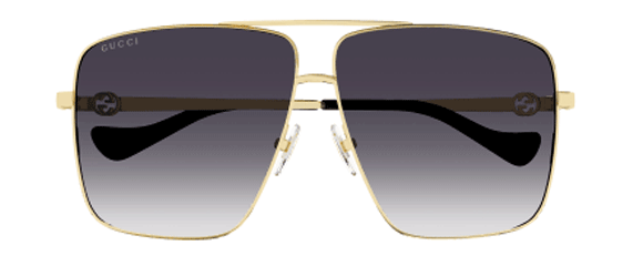 G188 GUCCI GG1087S 001 63 GOLD - GOLD  - GREY