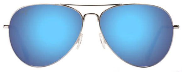 MJ264 MAUI JIM MAVERICKS B264-17 61 SILVER / BLUE HAWAII