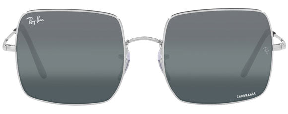 RB023 RAY-BAN SQUARE RB1971 9242G6 54  SILVER / BLUE MIRRORED POLARIZED