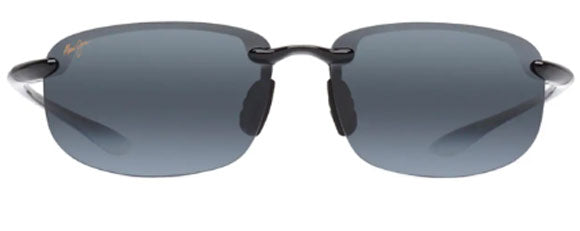 MJ427 MAUI JIM HOOKIPA 407-02 GLOSS BLACK  NEUTRAL GREY