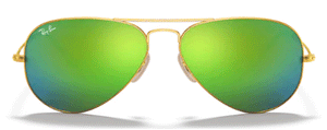 Z94 RAY-BAN AVIATOR LARGE METAL RB3025 112/19 58 MATTE ARISTA / GRAY MIRRORED GREEN