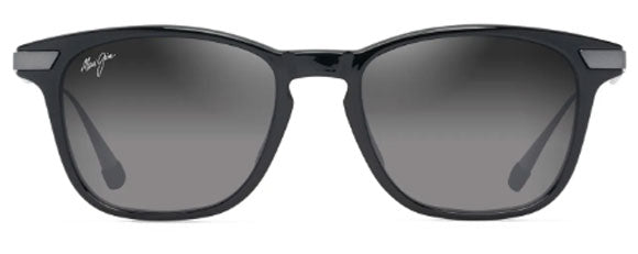 MJM130 MAUI JIM MANA OLANA GS623-02 51 SHINY BLACK WITH GUNMETAL / NEUTRAL GREY