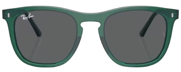 RB356 RAY-BAN RB2210F 6615B1 53 TRANSPARENT GREEN / DARK GREY