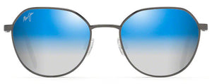 MJM043 MAUI JIM HUKILAU DBS845-02C 52 DARK GUNMETAL / DUAL MIRROR BLUE TO SILVER