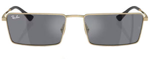 RB452 RAY-BAN EMY RB3741 92136V 56 GOLD  / DARK GREY FLASH SILVER