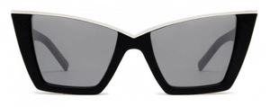 SL36 SAINT LAURENT SL 570-002 54 BLACK - BLACK - SILVER