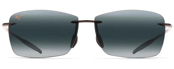 MJ419 MAUI JIM LIGHTHOUSE 423-02 65 GLOSS BLACK  NEUTRAL GREY