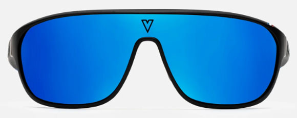 V219 VUARNET ROAD VL192900021726 66 MATTE BLACK  / BLUE GREY POLARIZED