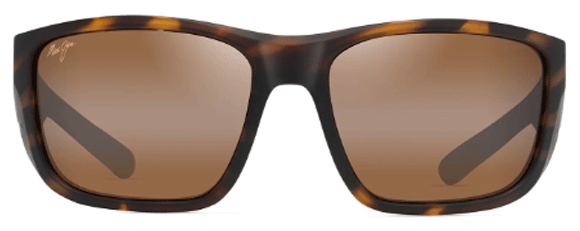 MJM077 MAUI JIM AMBERJACK H896-10 60 MATTE TORTOISE WITH BLAVK RUBBER  / HCL BRONZE